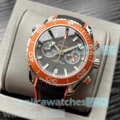 Japan Replica Omega Seamaster Planet Ocean Chronograph Watch Black Dial